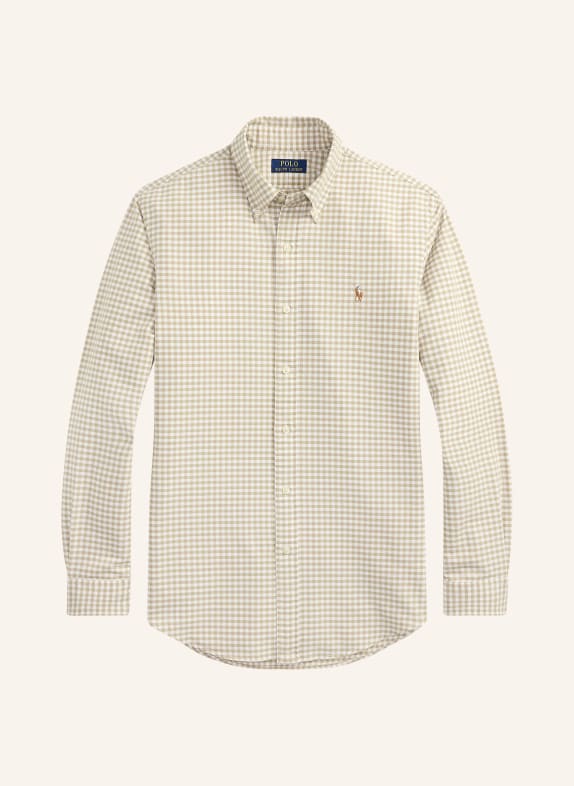 POLO RALPH LAUREN Hemd Custom Fit BEIGE / WEISS