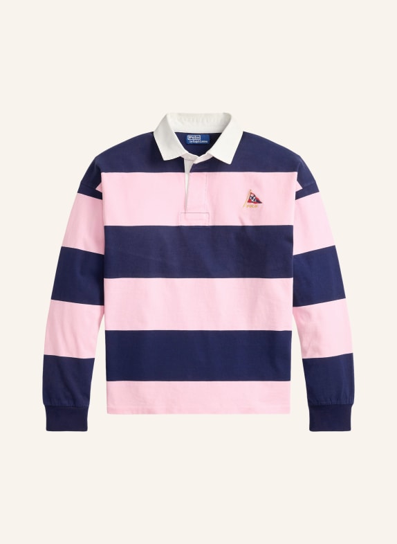 POLO RALPH LAUREN Koszulka rugby o regularnym kroju RÓŻOWY / GRANATOWY / BIAŁY