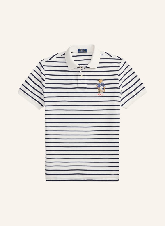 POLO RALPH LAUREN Tricou polo din piqué ALB / ALBASTRU ÎNCHIS