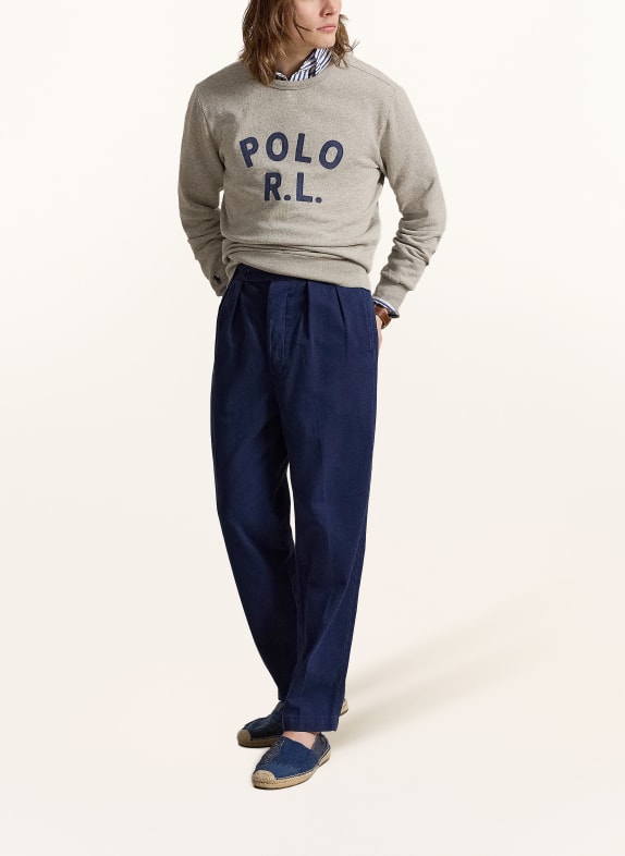POLO RALPH LAUREN Sweat-shirt GRIS / BLEU FONCÉ