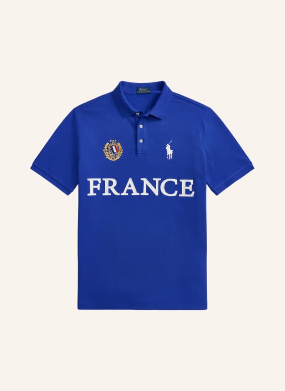 POLO RALPH LAUREN Classic Fit Piqué Polo Shirt BLUE / WHITE