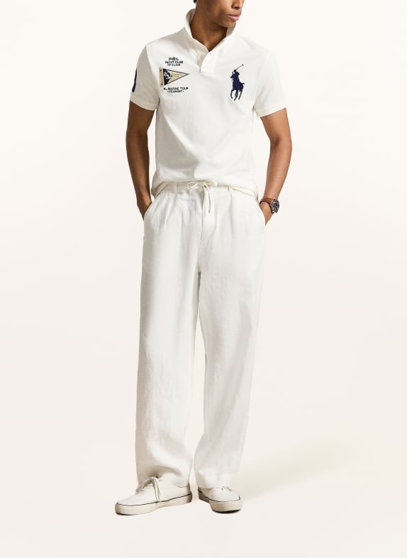 POLO RALPH LAUREN Polo en piqué BLANC / CRÈME / BLEU FONCÉ