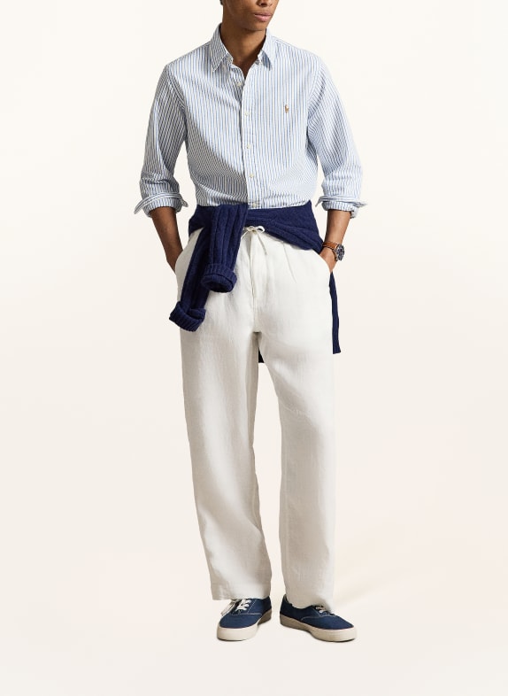 POLO RALPH LAUREN Overhemd OXFORD Slim Fit WIT / BLAUW