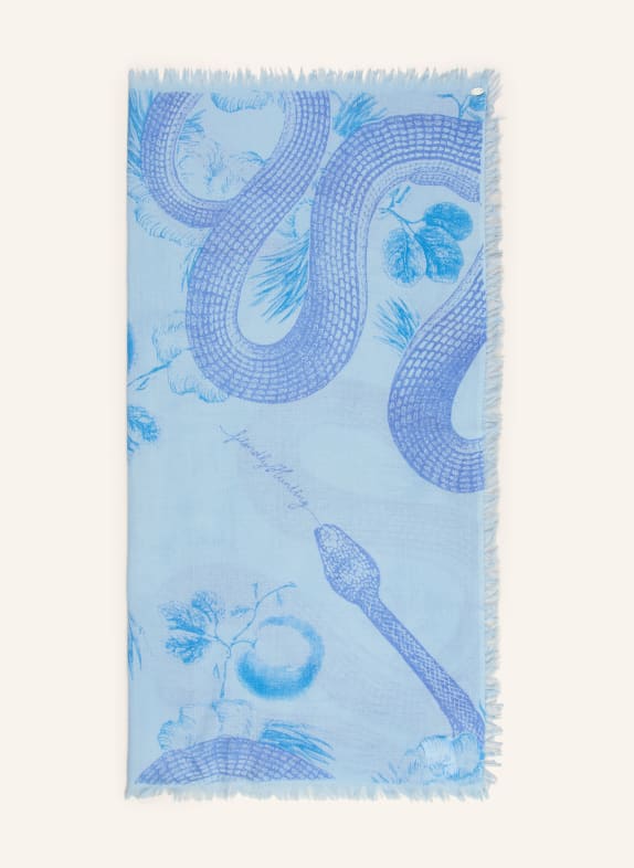 friendly hunting Cashmere-Tuch HELLBLAU / BLAUGRAU / DUNKELBLAU