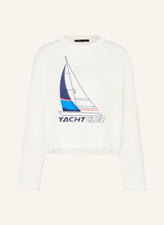 maje Longsleeve WEISS / ROT / DUNKELBLAU