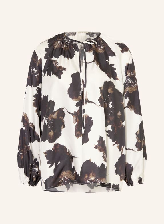 lilienfels Silk blouse WHITE / DARK BROWN / BROWN