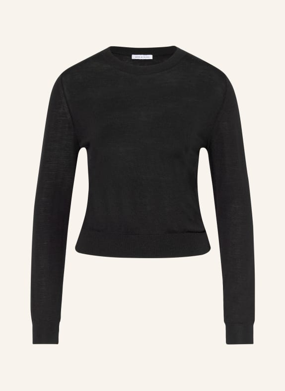 MRS & HUGS Pullover aus Merinowolle SCHWARZ