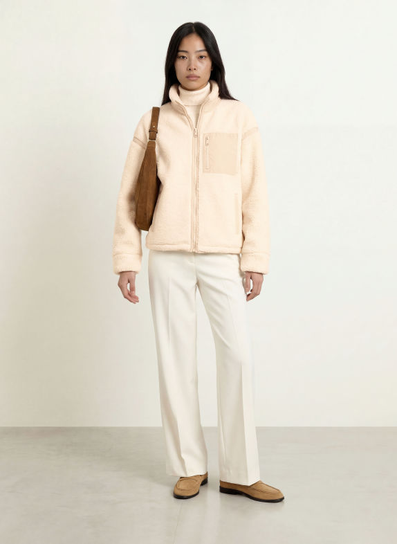 RINO & PELLE Teddyfell-Jacke SINAI CREME / BEIGE