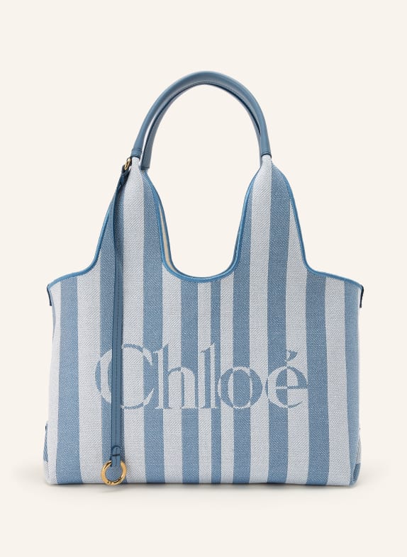 Chloé STRIPY Tote Bag 440 Surfing Blue