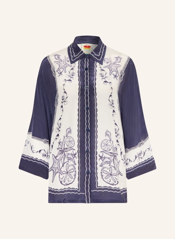 FARM RIO COAST Shirt Blouse WHITE / DARK BLUE