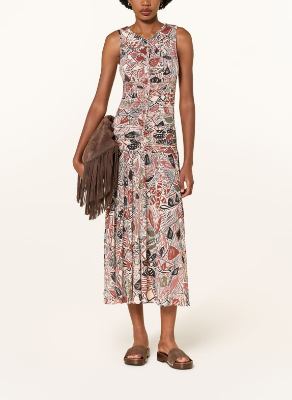 FARM RIO RUSTIC FLOWERS Dress BEIGE / GRAY / LIGHT RED