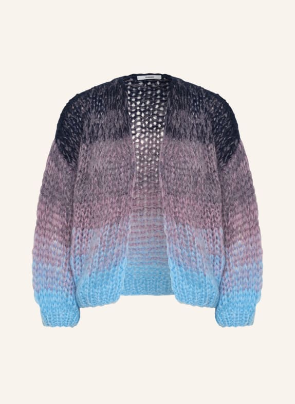 MAIAMI Knitted cover with mohair PURPLE / LIGHT BLUE / DARK BLUE