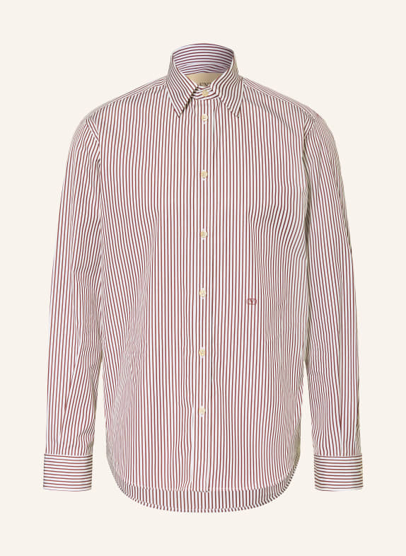 VALENTINO Skjorte VLOGO SIGNATURE Comfort Fit HVID / MØRKERØD