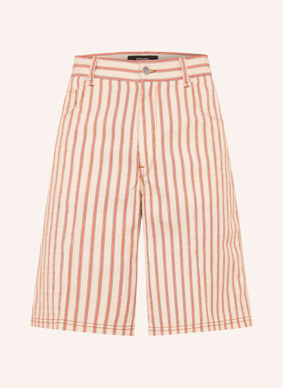 FENDI Šortky REŽNÁ / ORANŽOVÁ / ČERNÁ