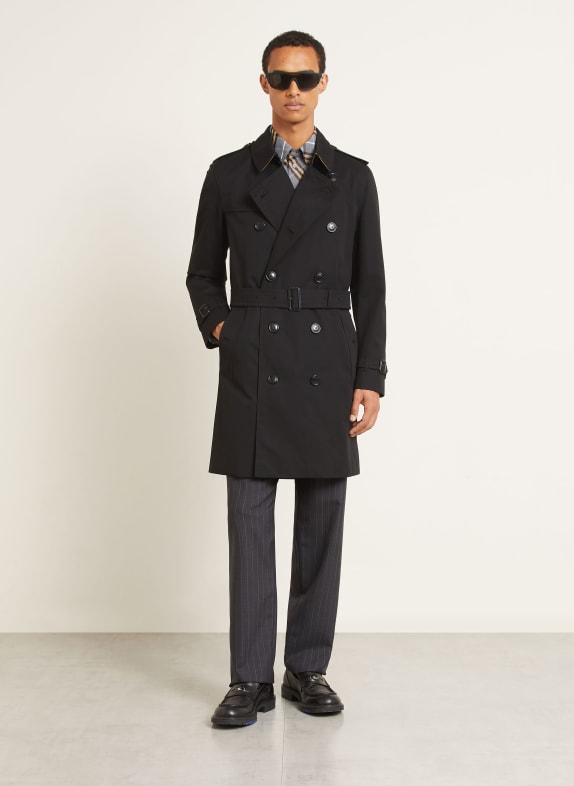 BURBERRY Trenchcoat KENSINGTON ČERNÁ