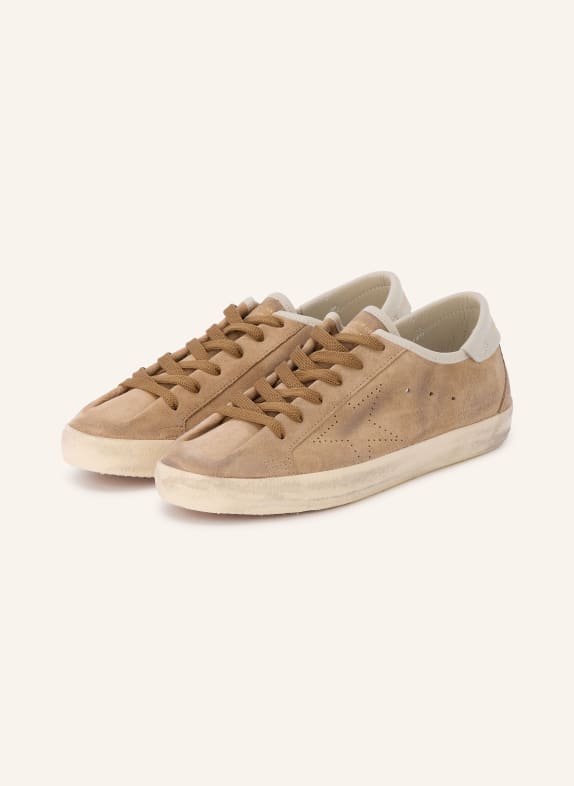 GOLDEN GOOSE Baskets SUPER-STAR MARRON CLAIR / ÉCRU