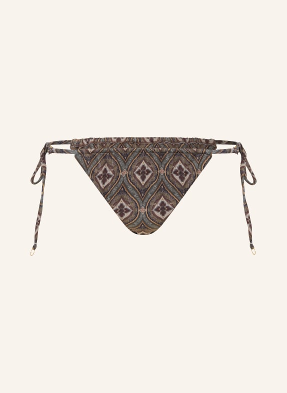 NINETY-9 POSITANO Triangle Bikini Bottoms BROWN / TAUPE / GRAY