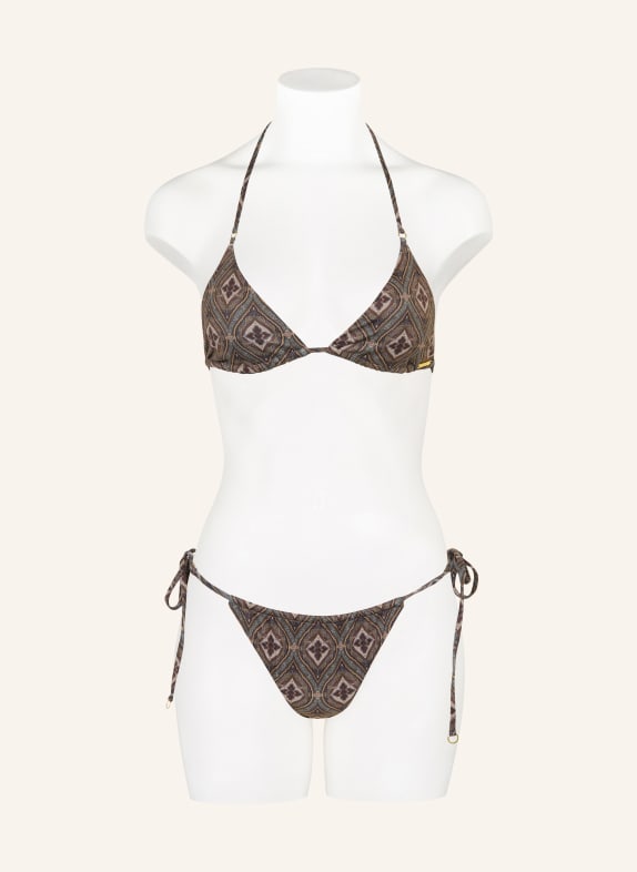 NINETY-9 Triangel-bikinitop POSITANO BRUIN / TAUPE / GRIJS