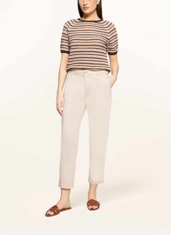 CARTOON Gebreide trui BEIGE / MARRON FONCÉ / WIT