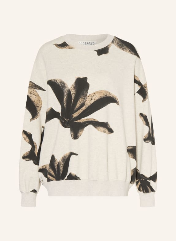 10DAYS Sweat-shirt oversize BEIGE / MARRON CLAIR / NOIR