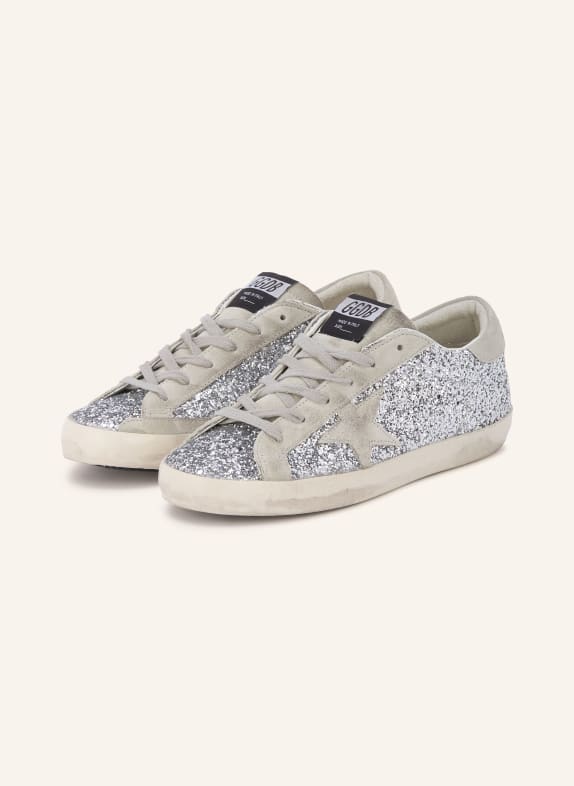 GOLDEN GOOSE Baskets SUPER-STAR ARGENT / GRIS CLAIR