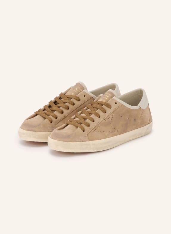 GOLDEN GOOSE Baskets SUPER STAR MARRON CLAIR / CRÈME