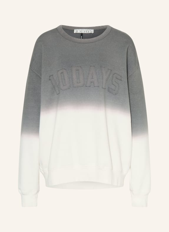 10DAYS Oversized sweatshirt DONKERGRIJS / ROSÉ / ECRU
