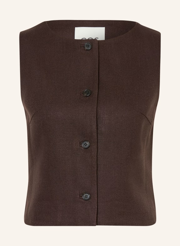 COS Vest DARK BROWN