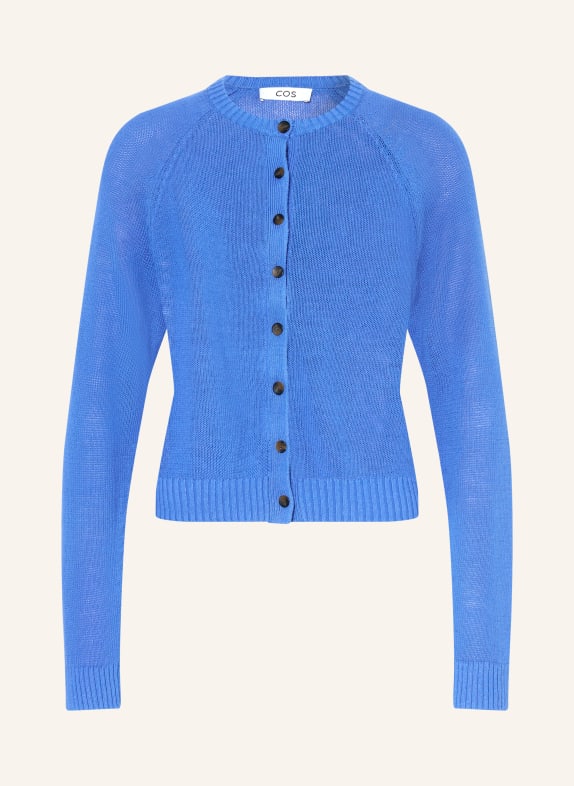 COS Linen cardigan BLUE