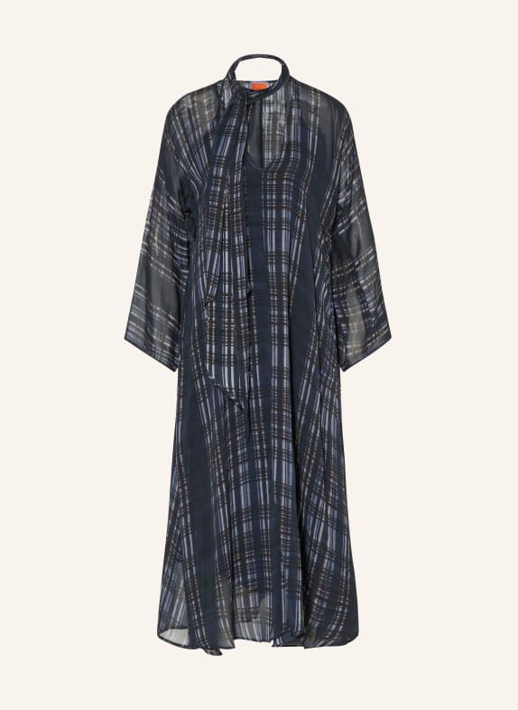 ANNA's Kleid mit abnehmbarer Schluppe DUNKELBLAU / BRAUN / HELLBLAU