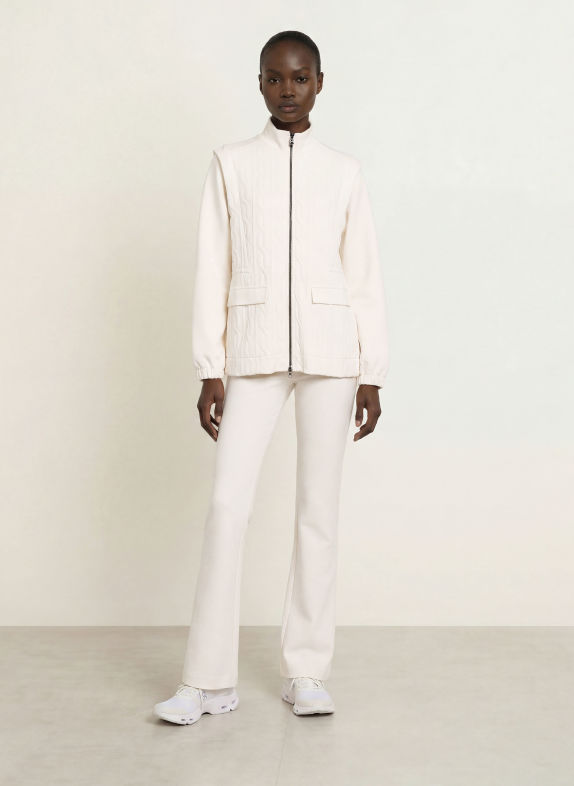 BOGNER Sweatjacke KATALINA im Materialmix WEISS