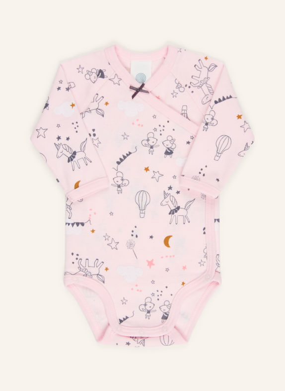 Sanetta Body croisé ROSE / GRIS FONCÉ / BLANC