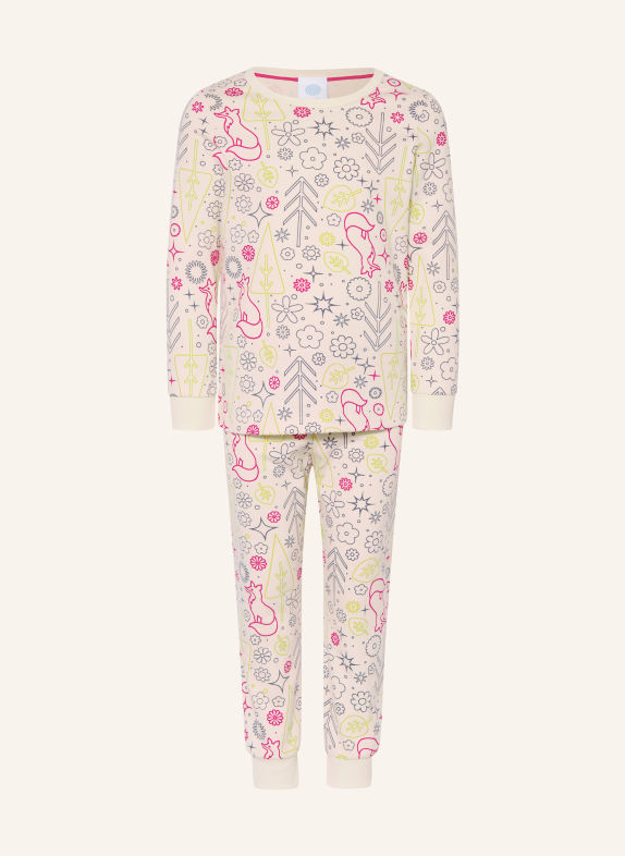 Sanetta Pyjama CRÈME / DONKERGRIJS / FUCHSIA