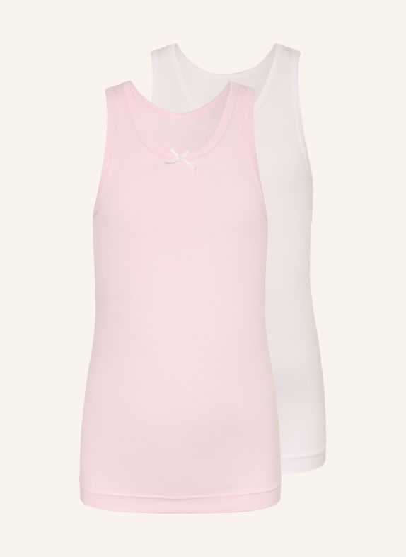 Sanetta Set van 2 tops ROZE / WIT