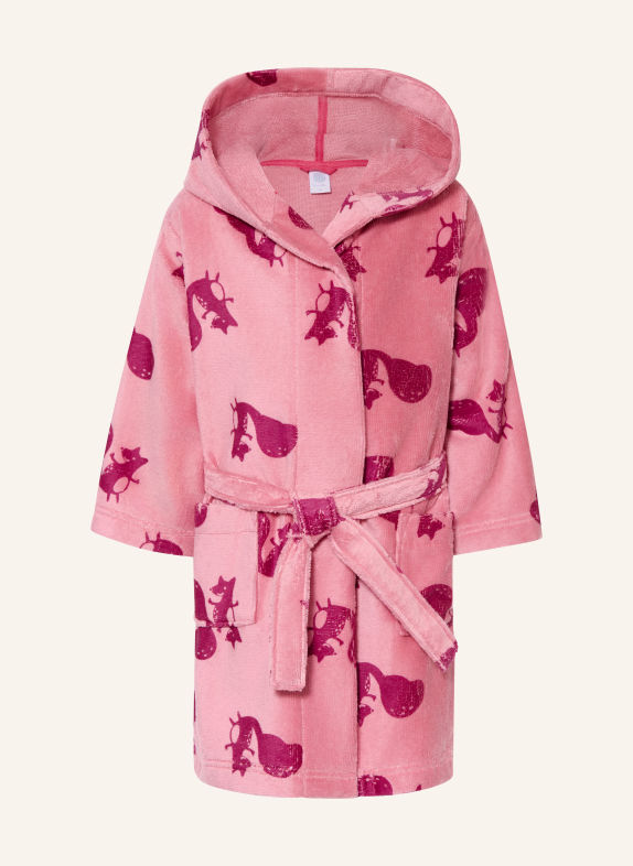 Sanetta Bademantel mit Kapuze ROSA / FUCHSIA
