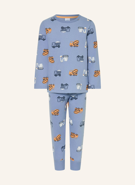 Sanetta Pyjama BLEU GRIS / ORANGE / BLANC