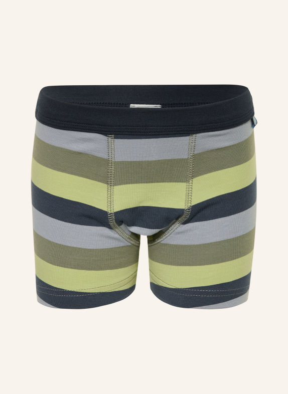 Sanetta Boxershorts OLIJF / LICHTGROEN / DONKERBLAUW