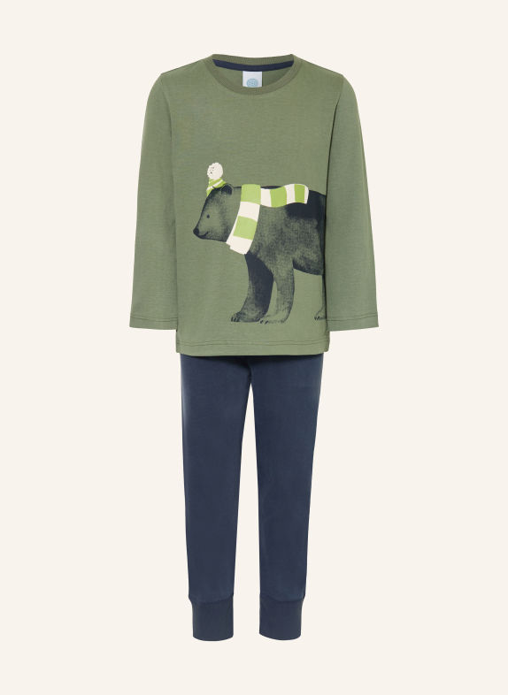Sanetta Pajamas OLIVE / DARK BLUE / WHITE