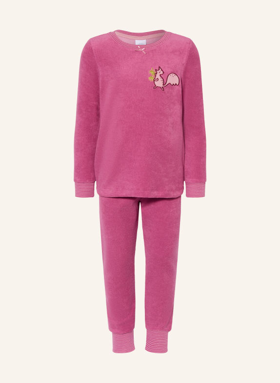 Sanetta Terry cloth pajamas DUSKY PINK / DARK YELLOW