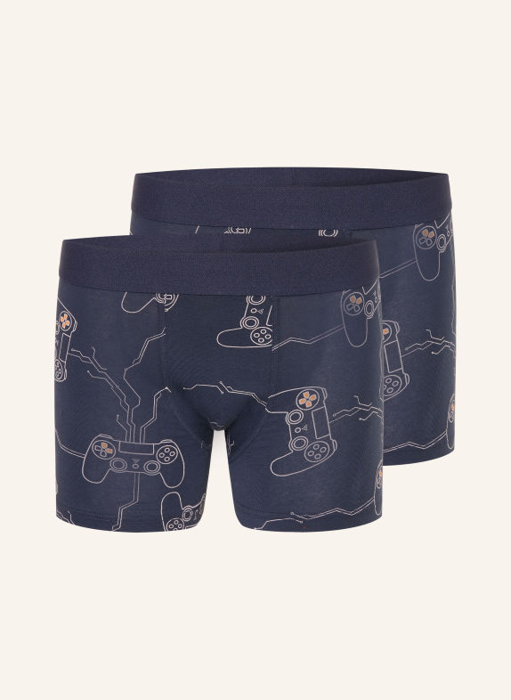 Sanetta Set van 2 boxershorts DONKERBLAUW / ZALM / WIT