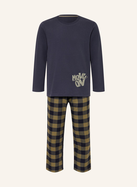 Sanetta Pyjamas MÖRKBLÅ / OLIVGRÖN