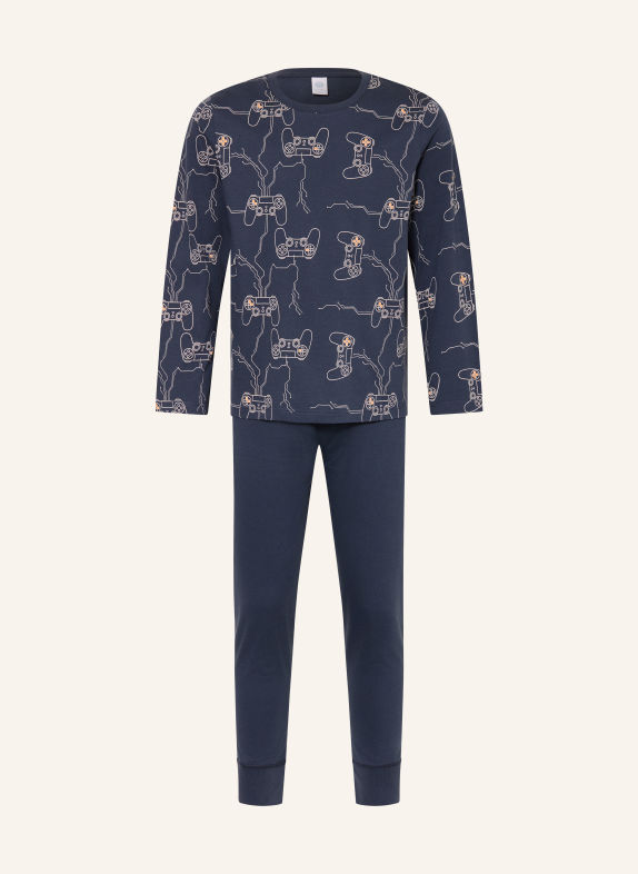 Sanetta Pyjamas MÖRKBLÅ / LAX / VIT