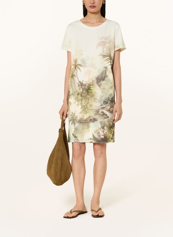 monari Jersey dress CREAM / GREEN / LIGHT BLUE