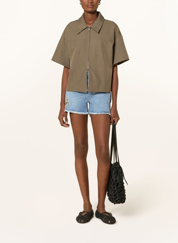 monari Jeansshort met pailletten 750 jeans