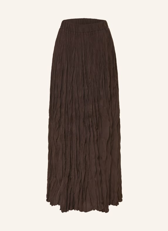 monari Pleated skirt DARK BROWN