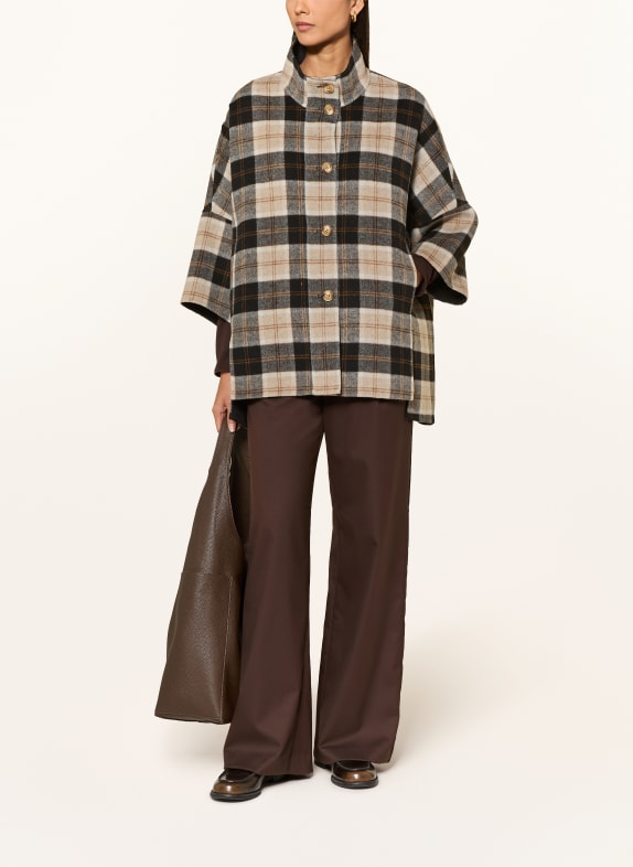 ELENA MIRO Surveste à manches 3/4 NOIR / BEIGE / GRIS