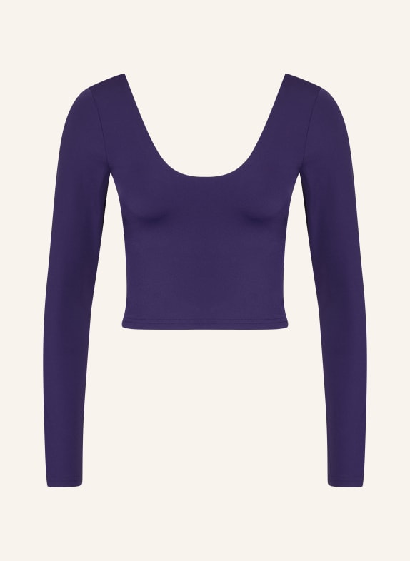 GYMSHARK T-shirt à manches longues CROSSOVER BACK LILAS FONCÉ