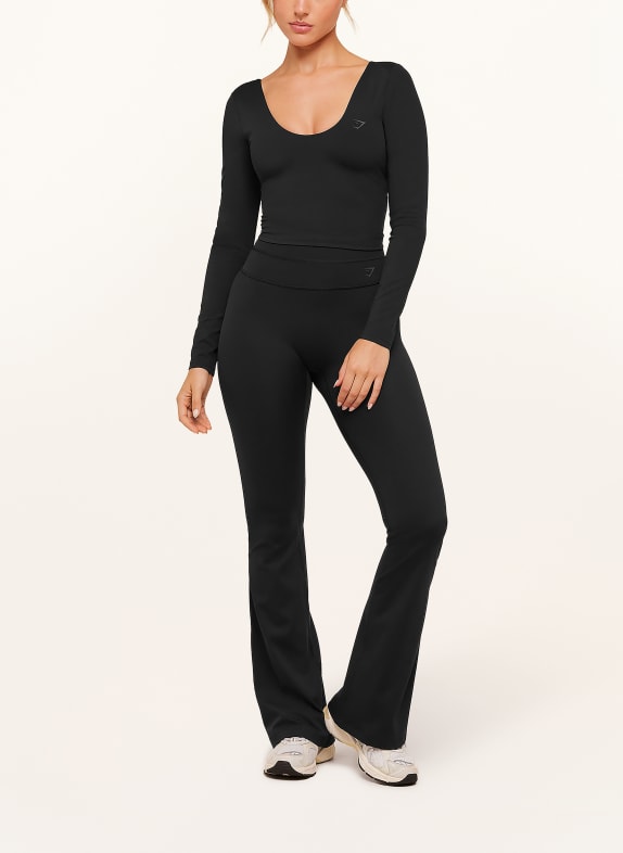 GYMSHARK Tights MAY MOVEMENT FLARE SCHWARZ