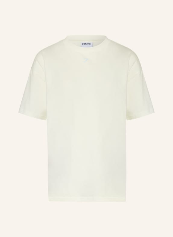 GYMSHARK T-shirt oversize LIFESTYLE CLUB GRAPHIC BLANC / BLEU CLAIR