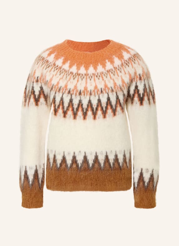 darling harbour Svetr z alpaky offwhite / brown